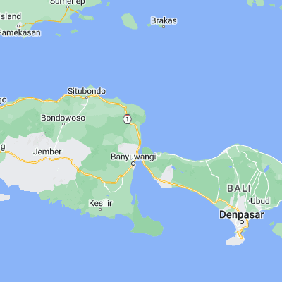 Map showing location of Possumur (-8.042400, 114.419700)