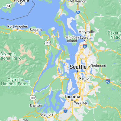 Map showing location of Poulsbo (47.735930, -122.646540)