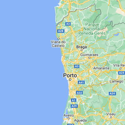 Map showing location of Póvoa de Varzim (41.383440, -8.763640)