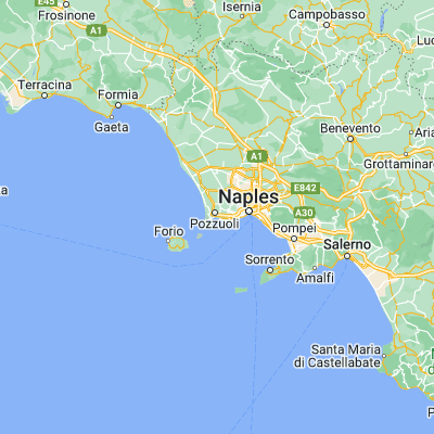 Map showing location of Pozzuoli (40.831960, 14.110010)