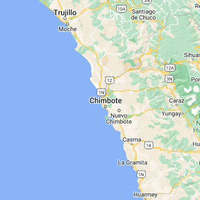 Map showing location of Puerto Santa (-8.990560, -78.645560)