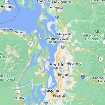 Map showing location of Puget Sound (47.833150, -122.434580)