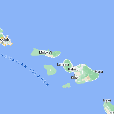 Map showing location of Pūko‘o Harbor (21.070710, -156.798360)