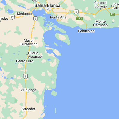 Map showing location of Punta Laberinto (-39.444570, -62.041430)