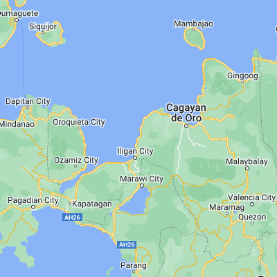 Map showing location of Punta Silum (8.381670, 124.269440)