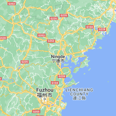 Map showing location of Qidu (26.765280, 119.547220)