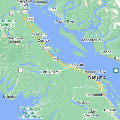 Map showing location of Qualicum Bay (49.411340, -124.623630)