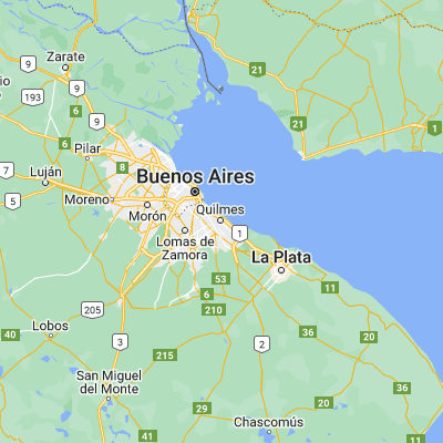 Map showing location of Quilmes (-34.724180, -58.252650)