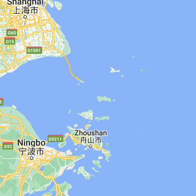 Map showing location of Qushan (30.450050, 122.284270)