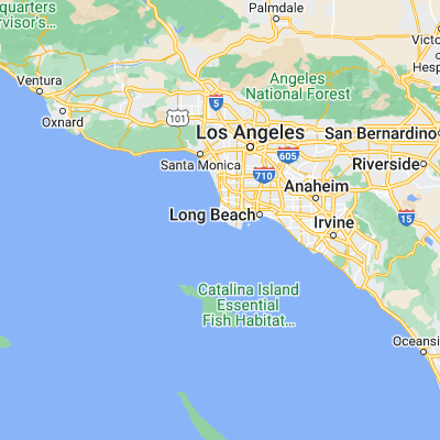 Map showing location of Rancho Palos Verdes (33.744460, -118.387020)