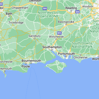 Map showing location of Redbridge (50.916670, -1.466670)