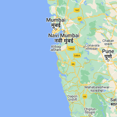 Map showing location of Revadanda (18.550280, 72.927780)