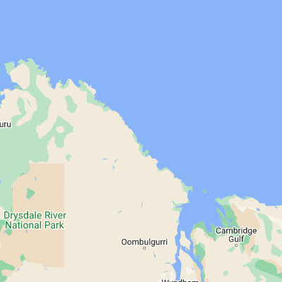 Map showing location of Reveley Island (-14.368570, 127.814000)