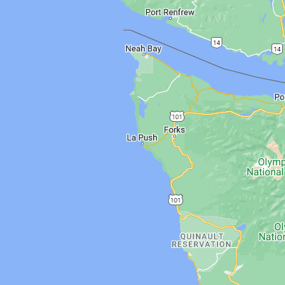 Map showing location of Rialto Beach (47.917230, -124.638240)