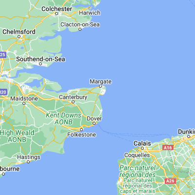 Map showing location of Richborough (51.310540, 1.349430)
