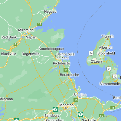 Map showing location of Richibucto (46.680730, -64.880440)