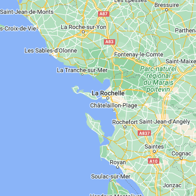 Map showing location of Rivedoux-Plage (46.158540, -1.270930)
