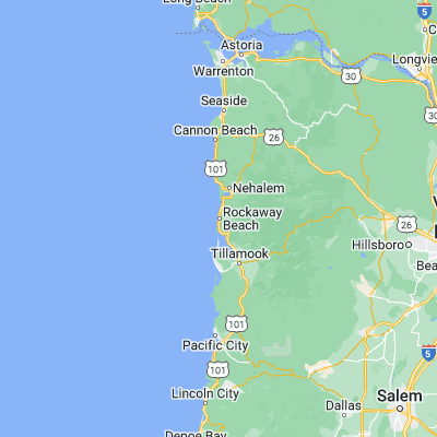 Map showing location of Rockaway Beach (45.613440, -123.942910)