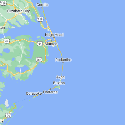 Map showing location of Rodanthe (35.593510, -75.467940)