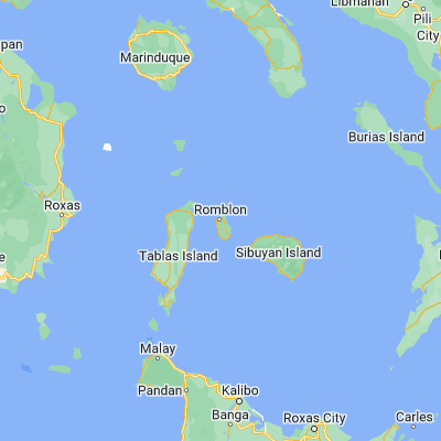 Map showing location of Romblon (12.575130, 122.270810)