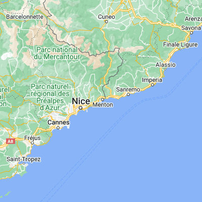 Map showing location of Roquebrune-Cap-Martin (43.764080, 7.482060)