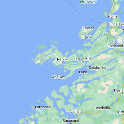 Map showing location of Rørvik (64.862080, 11.237340)