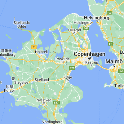 Map showing location of Roskilde (55.641520, 12.080350)
