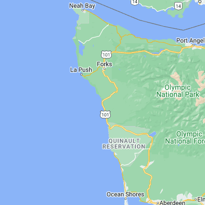 Map showing location of Ruby Beach (47.710910, -124.415480)