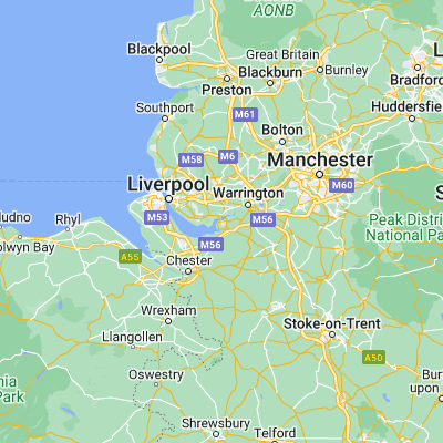 Map showing location of Runcorn (53.341740, -2.731240)