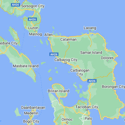 Map showing location of Sabang (12.074600, 124.541400)