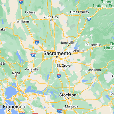 Map showing location of Sacramento (38.581570, -121.494400)