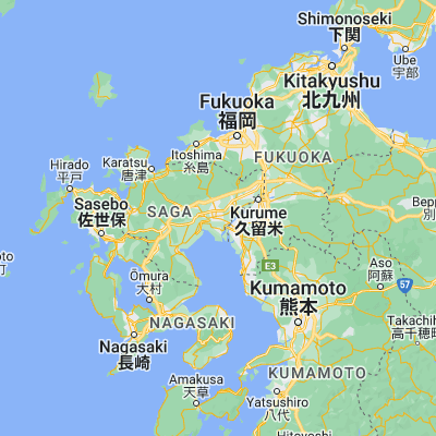 Map showing location of Saga-shi (33.249320, 130.298800)
