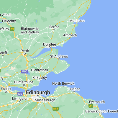 Map showing location of Saint Andrews (56.338710, -2.799020)