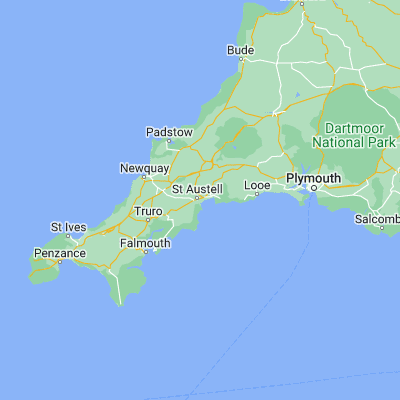 Map showing location of Saint Austell (50.338330, -4.765830)