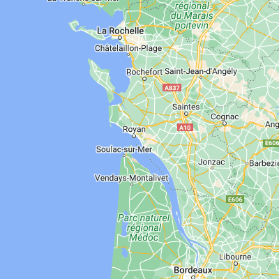 Map showing location of Saint-Georges-de-Didonne (45.603420, -1.004870)