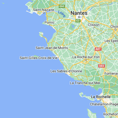 Map showing location of Saint-Gilles-Croix-de-Vie (46.683330, -1.933330)