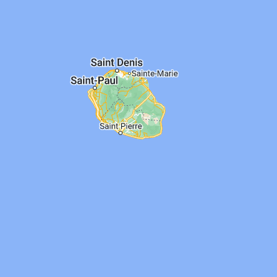 Map showing location of Saint-Joseph (-21.378380, 55.619180)