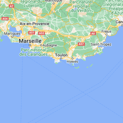 Map showing location of Saint-Mandrier-sur-Mer (43.078000, 5.929000)