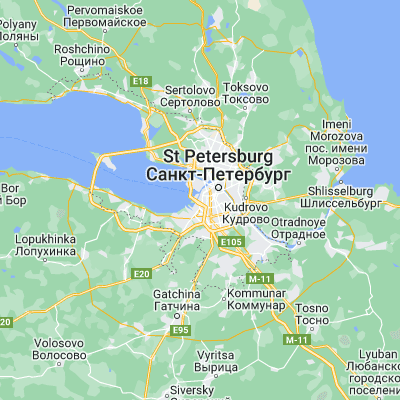 Map showing location of Saint Petersburg (59.894440, 30.264170)