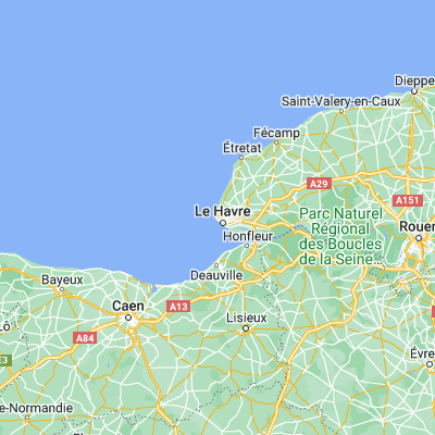 Map showing location of Sainte-Adresse (49.508900, 0.084460)