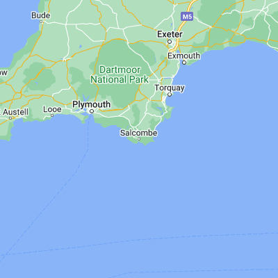 Map showing location of Salcombe (50.237430, -3.768740)