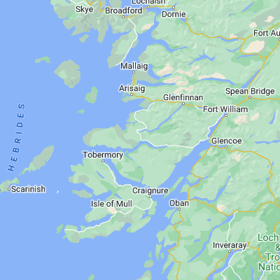 Map showing location of Salen (56.716670, -5.783330)