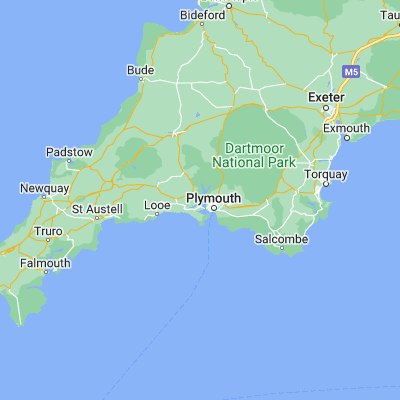 Map showing location of Saltash (50.409590, -4.225140)