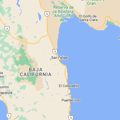 Map showing location of San Felipe (31.026850, -114.839090)
