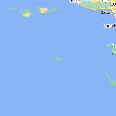 Map showing location of San Nicolas Island (33.249470, -119.500380)