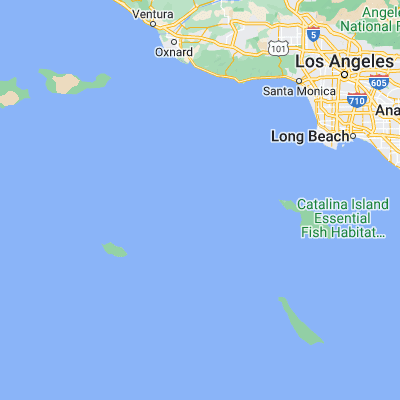 Map showing location of Santa Barbara Island (33.475580, -119.036210)