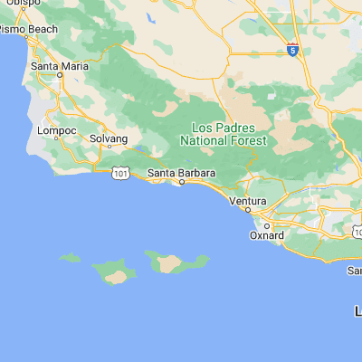 Map showing location of Santa Barbara (34.420830, -119.698190)