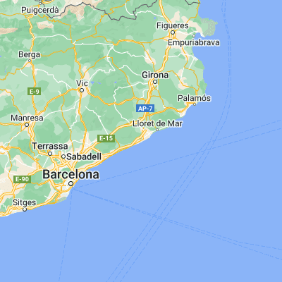 Map showing location of Santa Susanna (41.633330, 2.716670)