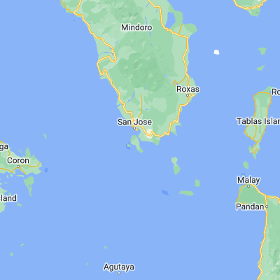 Map showing location of Santa Teresa (12.251860, 121.112510)