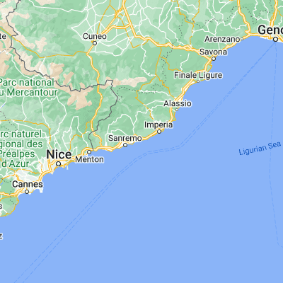 Map showing location of Santo Stefano al Mare (43.838550, 7.897280)